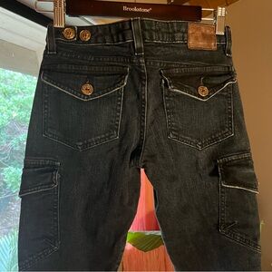 Volcom Garage Rock Skinny Cargo Raw Hem Line Jeans